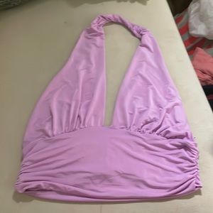 purple halter low back h&m